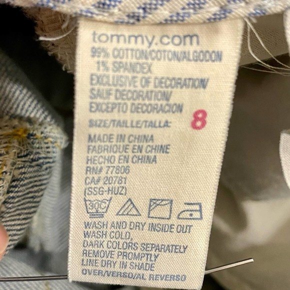 Tommy Hilfiger Wide Leg Capri Jeans Women's Size 8 High-Rise Light Wash Denim - Picture 9 of 11